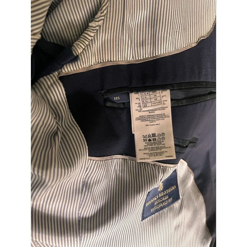 Brooks Brothers Explorer Blazer Men's 38S Fitzgerald Fit Navy Jacket Sports Coat